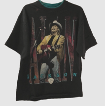 $25 Alan Jackson On Tour Double-Sided Vintage C&amp;W Black 1995 T-Shirt L - £20.49 GBP