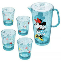 NEW! Disney Store Mickey and Minnie Mouse Pitcher &amp; Tumbler Set – Disney Eats - £44.83 GBP