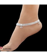 Real Sterling Silver Indian women designer Anklet Ankle Bracelet 10.3&quot; - $179.41