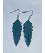 Handmade Laser Cut Wood Earrings, Leaf Design, NEW - $13.58 CAD