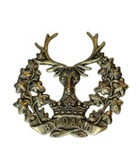 Gordon Highlanders 1898-1921 Goldtone Stag Military Cap Brooch Pendant B... - £30.71 GBP