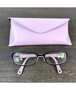 Coach Willow HC 5007 9044 Satin Black Pink Rectangle Eyeglasses Frames 5... - £25.42 GBP