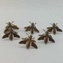 Napkin Rings Gold Tone Bug Beatle Wings Home Decor Set of 6 - $28.05