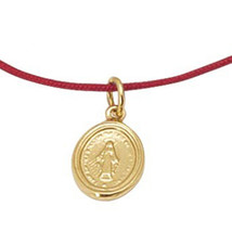 Pulsera Cabalá Cadena Roja 14k Oro Sólido Virgen María Madre de Jesús Charm - £109.74 GBP