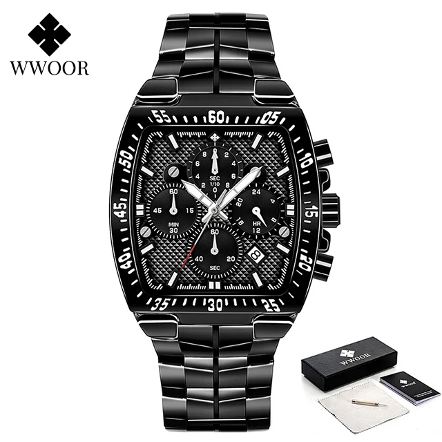 Watches men luxury gold square quartz waterproof wristwatch fashion chronograph relogio thumb200