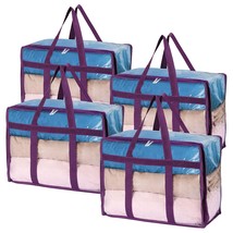 Clear Clothes Storage Bags Pvc Organizers With Reinforced Handle 18X15X9... - £29.87 GBP