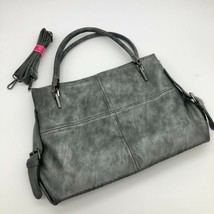 All Fancy Gray Tote Bag W Optional Strap Several Pockets Inside and Out - £30.93 GBP