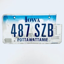  United States Iowa Pottawattamie County Passenger License Plate 487 SZB - £13.26 GBP