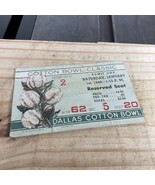 Cotton Bowl Classic 1949 ticket stub SMU mustangs Vs Oregon Webfoots Dal... - $653.49 MXN