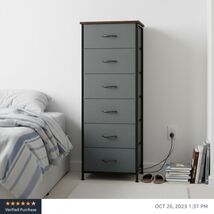 Tall 6-Drawer Dresser with Fabric Bins for Bedroom/Nursery/Entryway, Cha... - $1,695.83 MXN