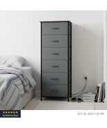 Tall 6-Drawer Dresser with Fabric Bins for Bedroom/Nursery/Entryway, Cha... - $1,698.43 MXN