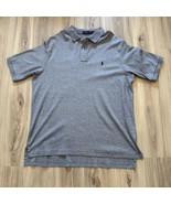 Polo Ralph Lauren Short Sleeve Gray Polo Shirt XXL Tall 2XL EUC 100% Cot... - $29.69