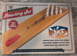 New Meridian Point Classic Desktop Bowling Set Play with Friends or Solo... - £7.83 GBP