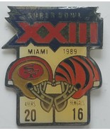 Vintage Starline Super Bowl 23 XII Pin 1989 Miami 49ers 20 Bengals 16 - $239.79 MXN