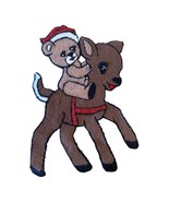 VTG Punch Needle Embroidery Christmas Reindeer Santa Bear Applique Patch... - $218.55 MXN
