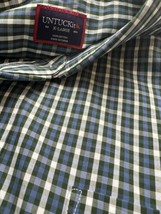 Untuckit Men Shirt Long Sleeve Button Up Plaid Lightweight  XL Excellent! - £15.55 GBP