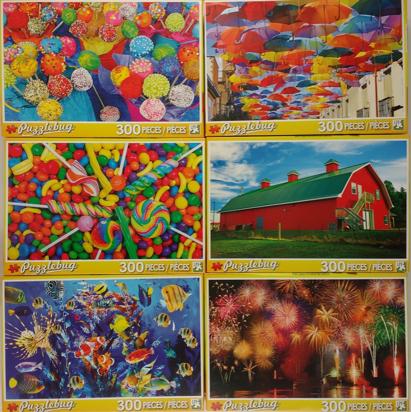 300 Piece Jigsaw Puzzle Puzzles S20k, Select: Red Barn, Jelly Beans or U... - $2.99