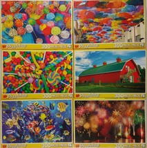 300 PIECE JIGSAW PUZZLES SELECT: Barn, Cake Pops, Jelly Beans, Fireworks, Fishes - £2.38 GBP