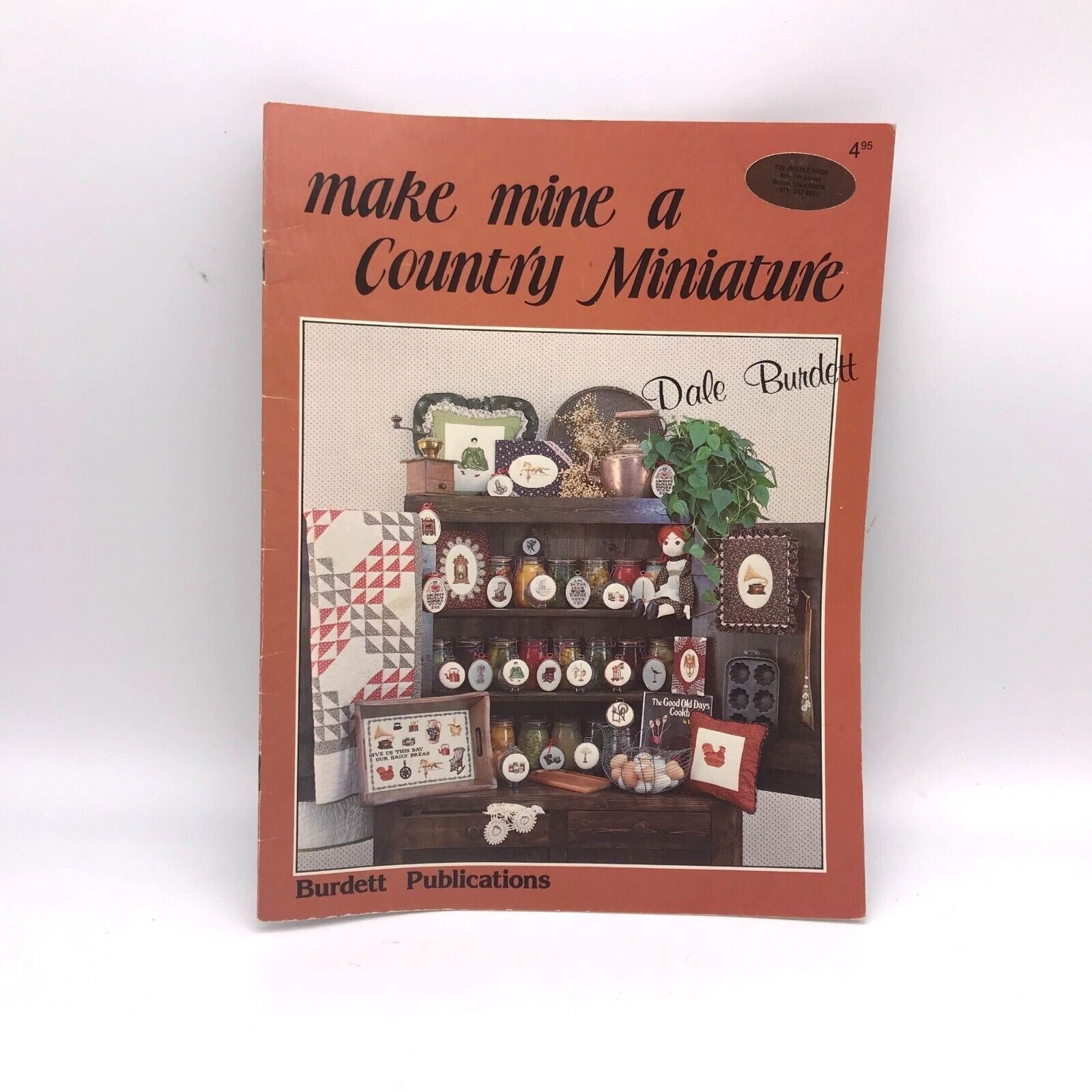 Vintage Cross Stitch Patterns, Make Mine a Country Miniature by Dale Burdett - $12.60