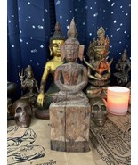 18th Century Shan TaiLue Burmese Hibiscus Wood Seated Buddha KMT Guardia... - $1,271.83 CAD