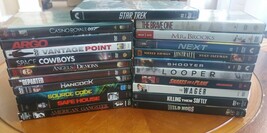 DVD LOT OF 21 MOVIES ACTION THRILLER 007, Hancock, Next, Wild Hogs, SLIP... - $24.24