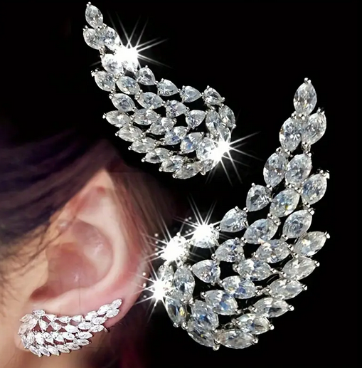 crystal Statement ear climbers