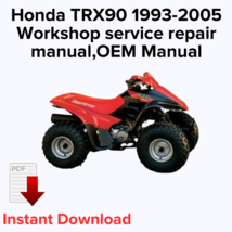 Honda TRX90 1993-2005 Workshop service repair manual,OEM Manual - $27.30 CAD