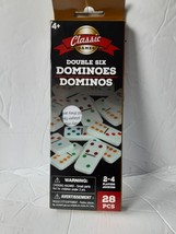 Classic Games Double Six DOMINOES Set 28-Count Pack 2-4 Players-New (ope... - €8,81 EUR