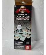 Classic Games Double Six DOMINOES Set 28-Count Pack 2-4 Players-New (ope... - $189.62 MXN