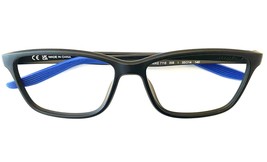 Nike Eyeglasses 7118 008 Black Blue Square 55-14 140 - $924.75 MXN