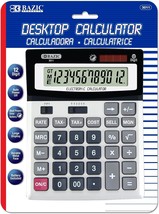 12-Digit Desktop Calculator From Bazic With Tax And Profit Functions (3011). - £25.51 GBP