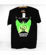 S Mens Black Neon Green  Disney Villains Maleficent Spinning Wheel T Shi... - $25.69 CAD