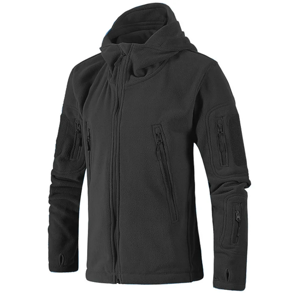 Plus Size Men Winter Fleece Camping Jacket Warm   Thermal Outdoor  Jacket Coat H - £141.38 GBP