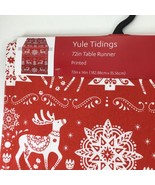 Table Runner 14”x72” Winter Wonderland Christmas  Red Holliday New - $11.83