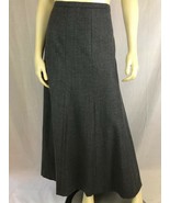 Talbots Skirt 12 Gray Wool Nylon Lycra Fabric Made In Italy Lined Long Paneled  - $58.41