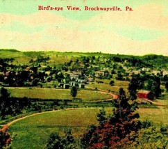 Birds Eye View Brockwayville Pensylvania PA 1913 DB Postcard - £8.97 GBP