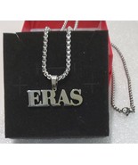 T Swift ERAS Theme Song Necklace Taylor-Eras Stainless Steel Gold-Silver - £27.49 GBP