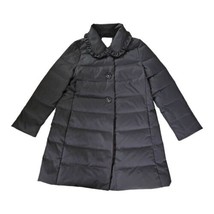 Kate Spade NY Jewel Button Puffer Coat Black Down Feather Women&#39;s Size 8... - $319.09