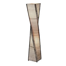 Modern Twist Sculpture Style Floor Lamp Lantern with Beige Shade - $4,333.61 MXN