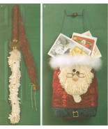 Christmas Decorations Santa Bag Card Holder Door Decor Greeter Sew Patterns - $11.99