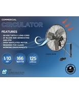 TPI CACU20-W 20&quot; Commercial Air Circulator Wall Mount 1780/1600/1420 CFM... - $311.55 CAD