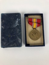 Vintage 1953 Medal National Defense &amp; Ribbon With Original Box - FSTSHP USA - £14.33 GBP