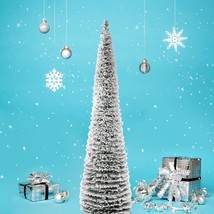 Snow Flocked Christmas Tree 5ft Artificial Small Pop up Collapsible Snow... - £71.88 GBP