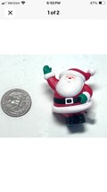 Hallmark 1988 Christmas Waving Santa Claus Wind Up Plastic Pin Brooch WO... - $335.43 MXN
