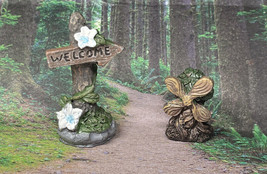 Miniature Fairy Garden Windmill And Welcome Sign Figurine Resin New - £3.14 GBP