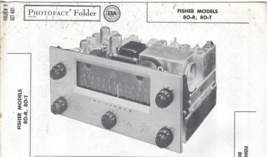 1958 FISHER 80-R 80-T AM FM TUNER SERVICE Repair MANUAL Photofact Tube P... - £7.84 GBP