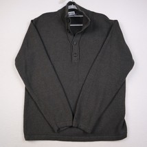 Oscar De La Renta Sweater XL Extra Large Gray 1/4 button pullover sweats... - $25.72