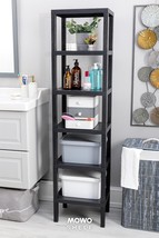 Shelf 6 Tiers Organizer Shelving Unit Black, Bookshelf, Bathroom, Kitche... - $61.34