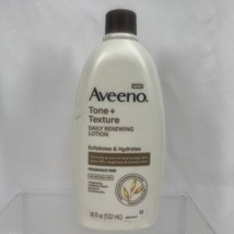 Aveeno Tone + Texture Renewing Body Lotion Prebiotic Oat Exfoliate 18oz NO PUMP - $8.79