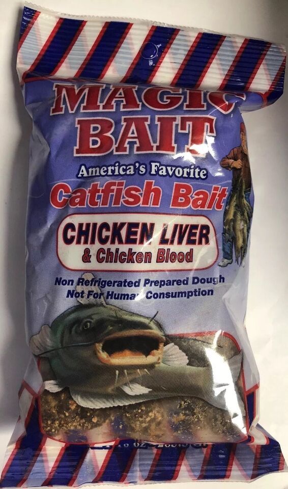 Magic Chicken Liver &amp; Chicken Blood Catfish 1-10 Oz Pk-RARE VINTAGE-SHIP... - $14.73